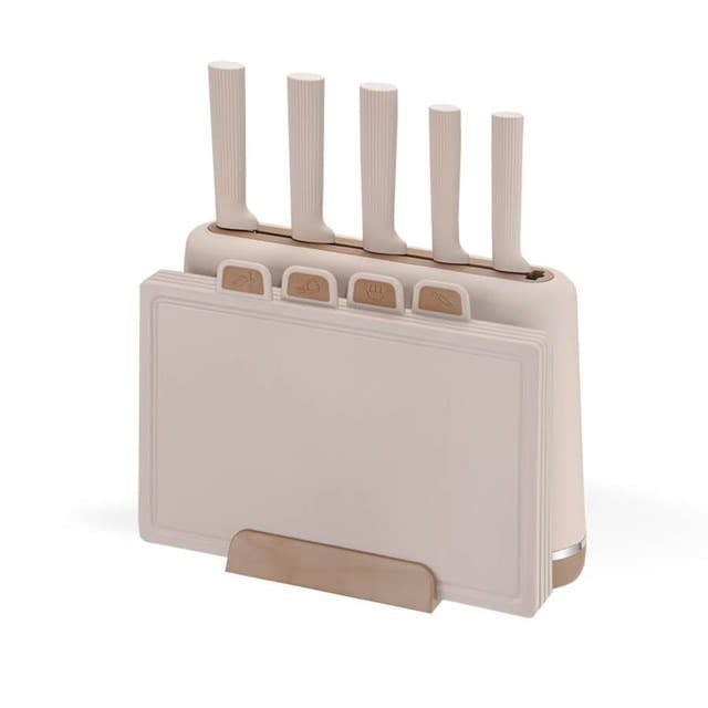 Maestro Zestaw noży i desek do krojenia MR-1412-BEIGE
