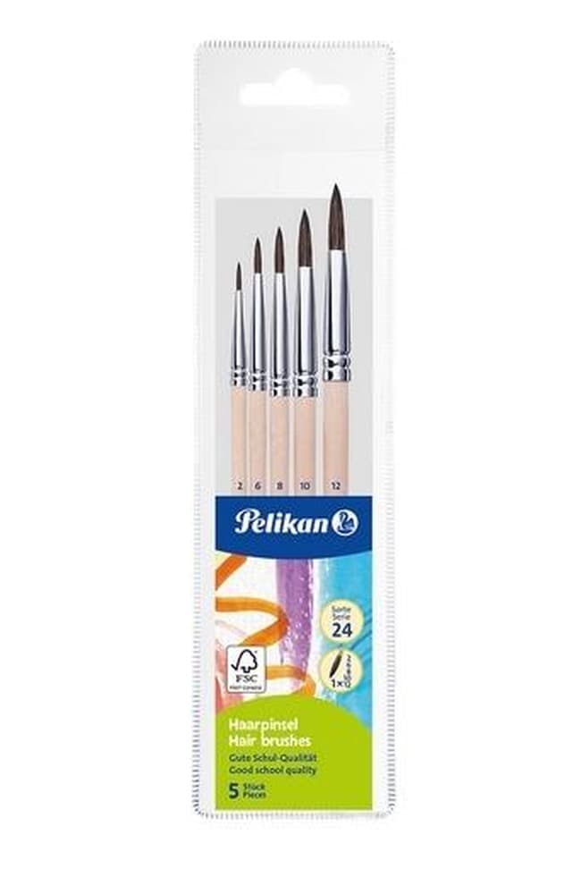 Zestaw pędzli Pelikan S23 okrągłe, rozmiary 2, 6, 8, 10, 12