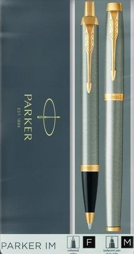 Parker IM Stal GT - Zestaw Pióro Kulkowe i Długopis