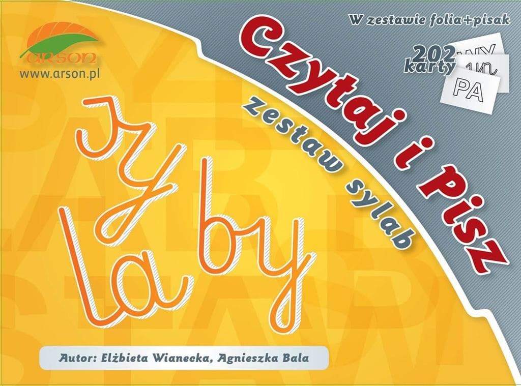 Zestaw kart do nauki czytania i pisania sylab