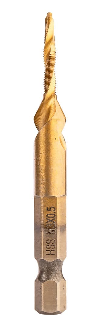 Zestaw wierteł gwintujących HSS TiN M3 - M10 Hex 6 sztuk