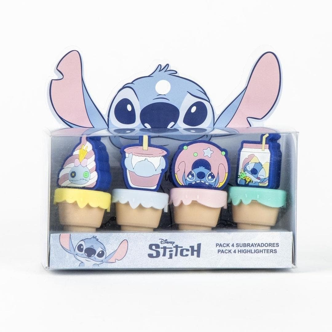 Zakreślacze Stitch, zestaw 4 sztuki