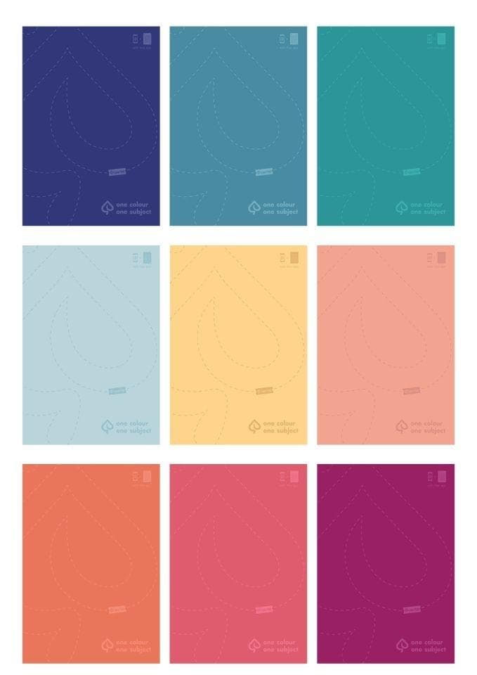 Zeszyt A4 w kratkę 40 kartek One Colour 10 sztuk mix wzorów