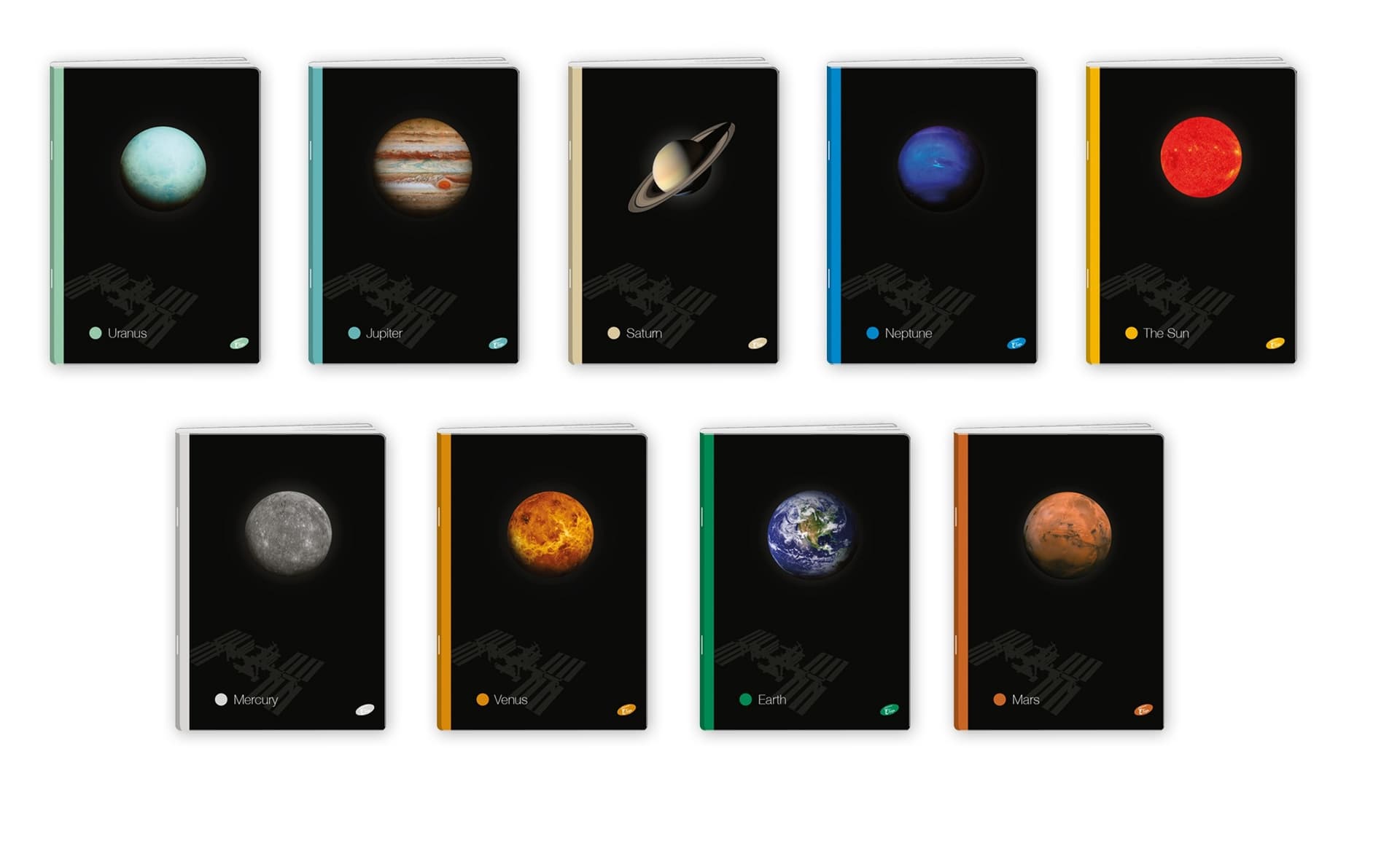 Zeszyt A5 60 kartek w linie z motywem planet