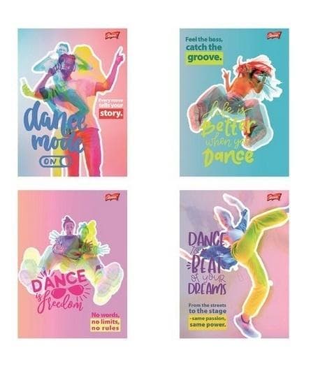 Zeszyt A5 60 kartek kratka Dance Mode 10 sztuk