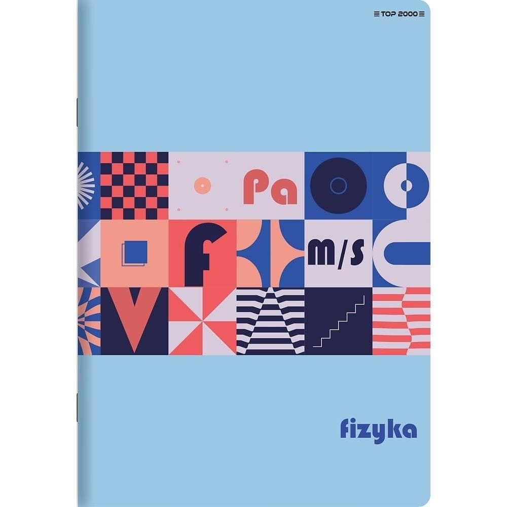 Zeszyt A5 60 kartkowy w kratkę Fizyka 10 szt.