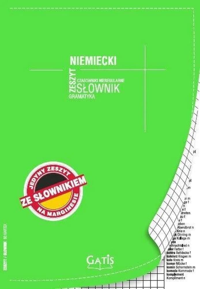 Zeszyt A5 Język Niemiecki Gatis - słownik i gramatyka