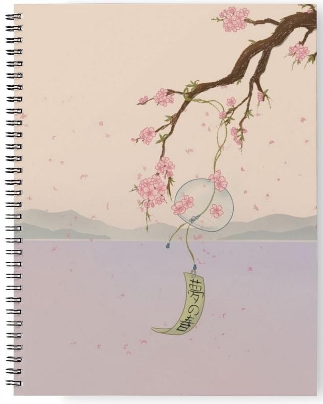 Zeszyt A5 w kratkę do kanji, hanzi, hangula - Wiosna marzeń