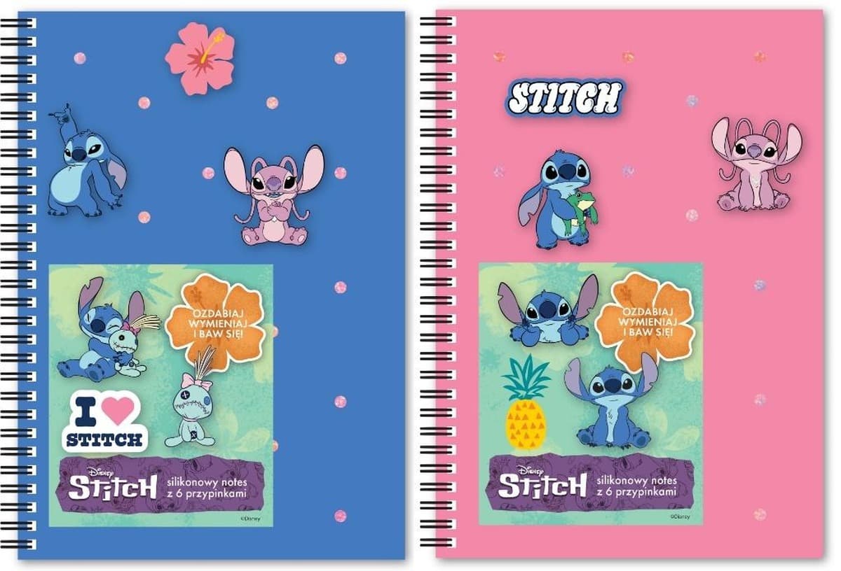 Zeszyt A5 na spirali 80 kartek kratka Stitch mix