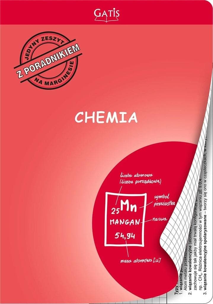 Zeszyt A5 60 kartek w kratkę Chemia