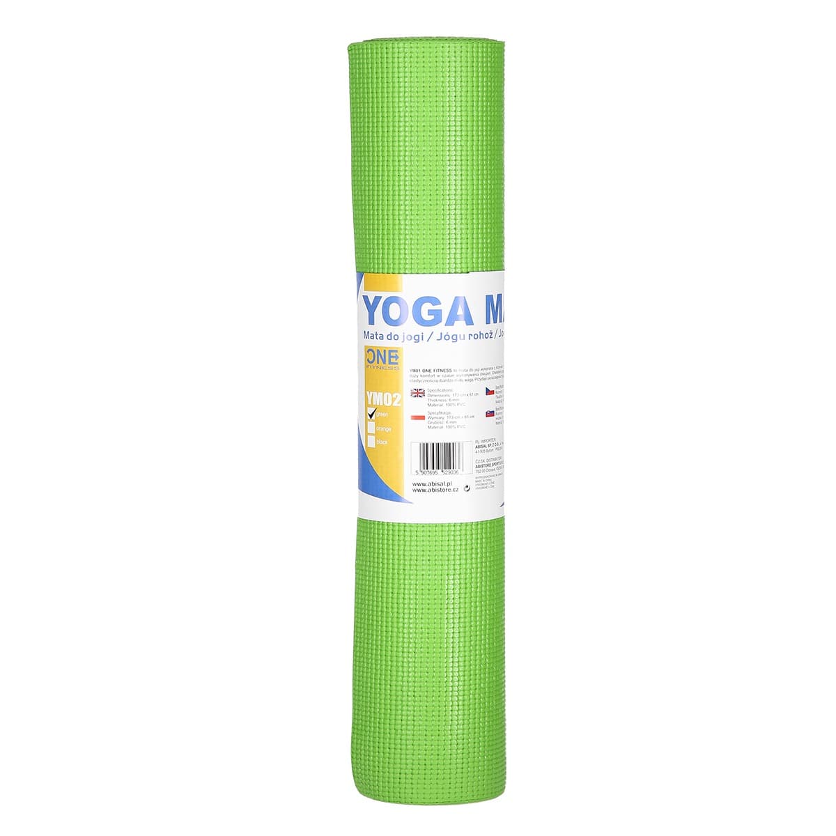 One Fitness Mata do Jogi 1730 x 610 x 6 mm zielona
