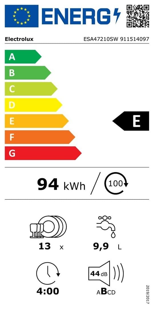 Zmywarka wolnostojąca Electrolux o szerokości 45 cm