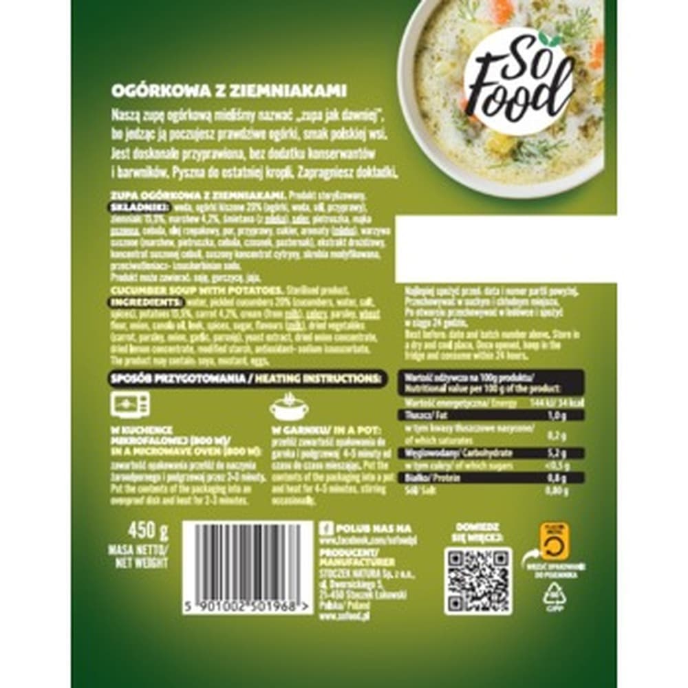 Zupa ogórkowa z ziemniakami 450 g