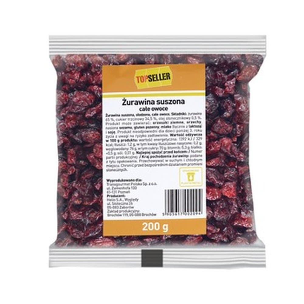 Żurawina suszona cała 200g