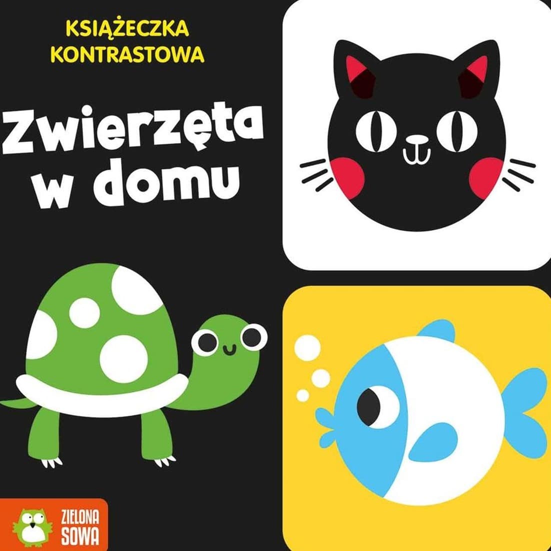 Zwierzęta w domu. Książeczka kontrastowa