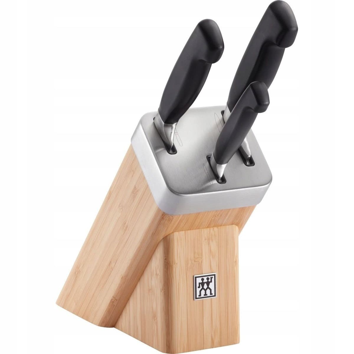 ZWILLING FOUR STAR Zestaw 3 noży w bloku samoostrzącym biały
